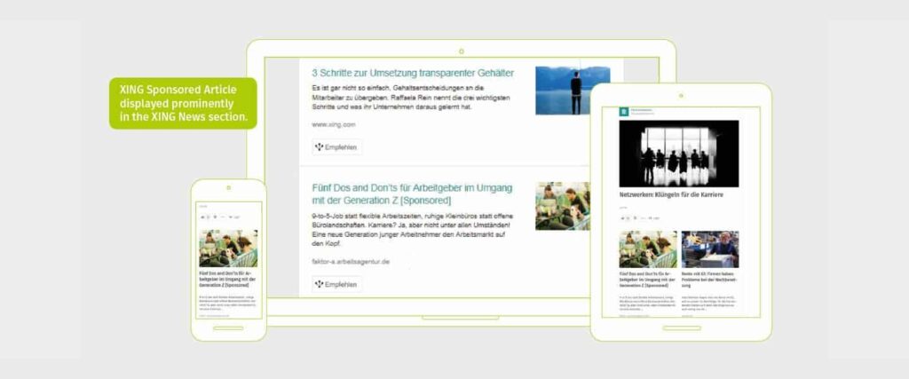Xing sponsored articles
